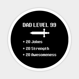 Dad Level 99 RPG Video Game - Fathers Day Birthday Gift Magnet